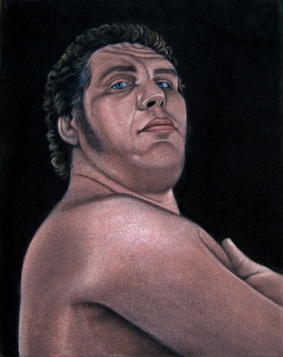 WWE Andre the Giant black velvet painting