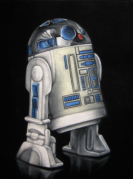 Kenner R2-D2 black velvet painting