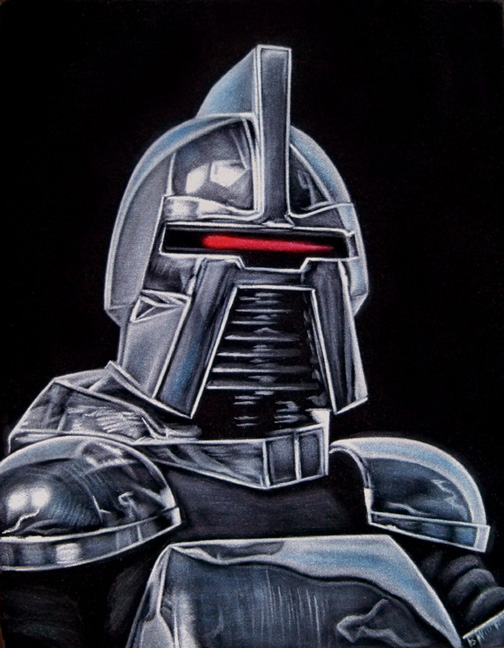 Cylon Battlestar Galactica black velvet painting