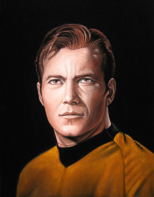 James Kirk Star Trek black velvet painting